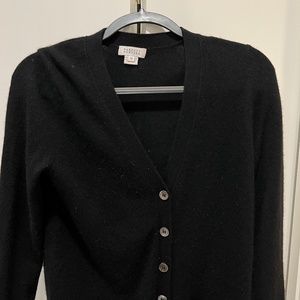 Barney's New York Black Cardigan - Women's Medium - 100% Cashmere
